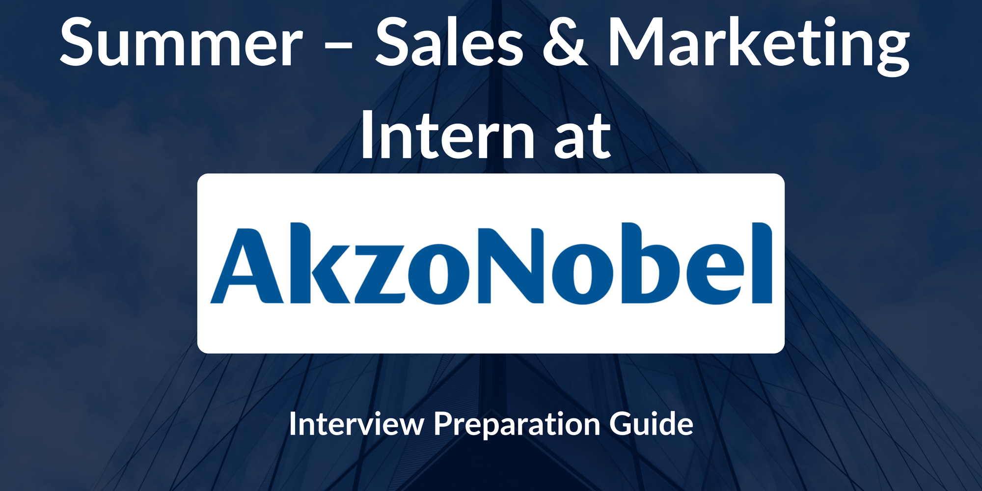 AkzoNobel: Interview Preparation For Summer Intern - Sales & Marketing - A Complete Guide
