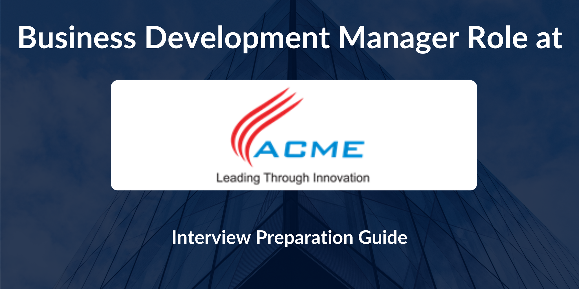 Acme Group of Companies: Interview Preparation For Business Development Manager Role