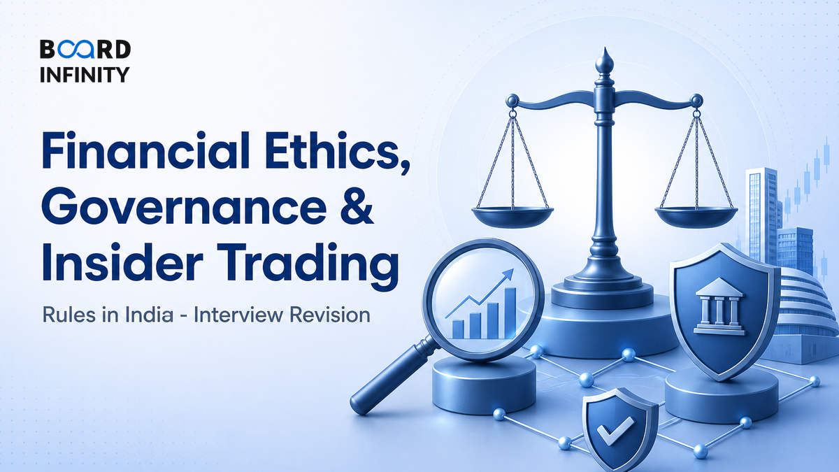 Financial Ethics, Governance & Insider Trading Rules in India
