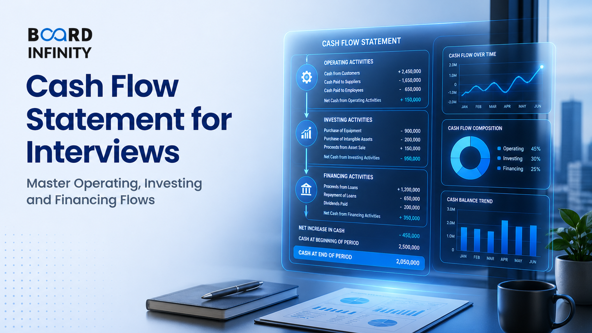 Cash Flow Statement for Interviews: Operating, Investing and Financing Flows