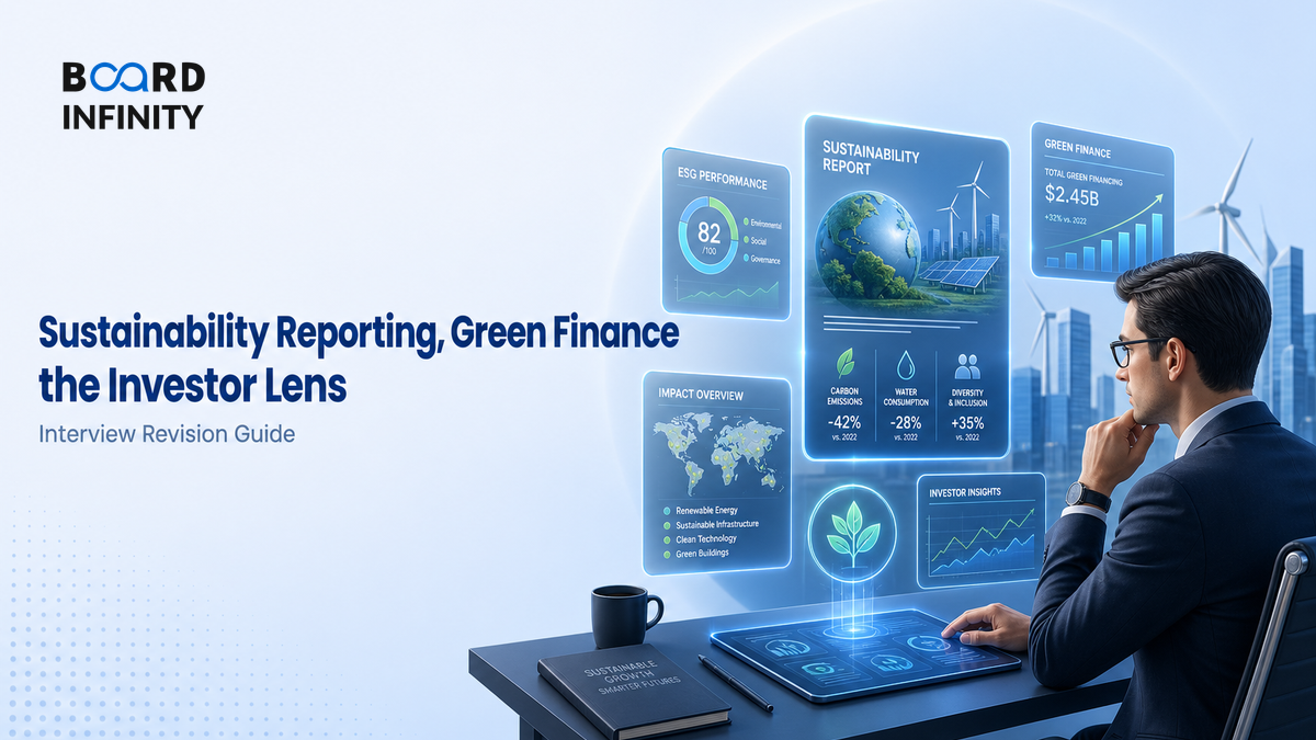 Sustainability Reporting, Green Finance & the Investor Lens