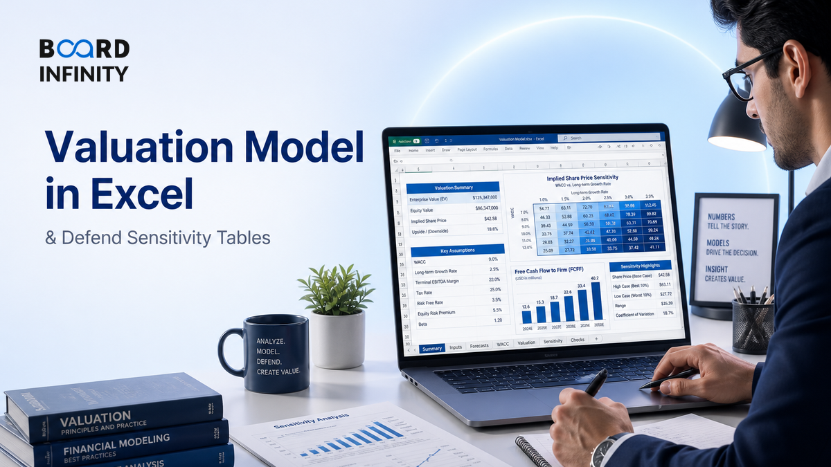 The Valuation Model Built Cell by Cell With Sensitivity Tables