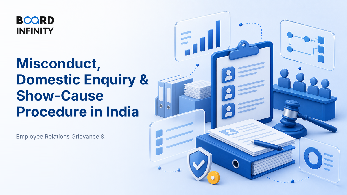 Misconduct, Domestic Enquiry & Show-Cause Procedure in India
