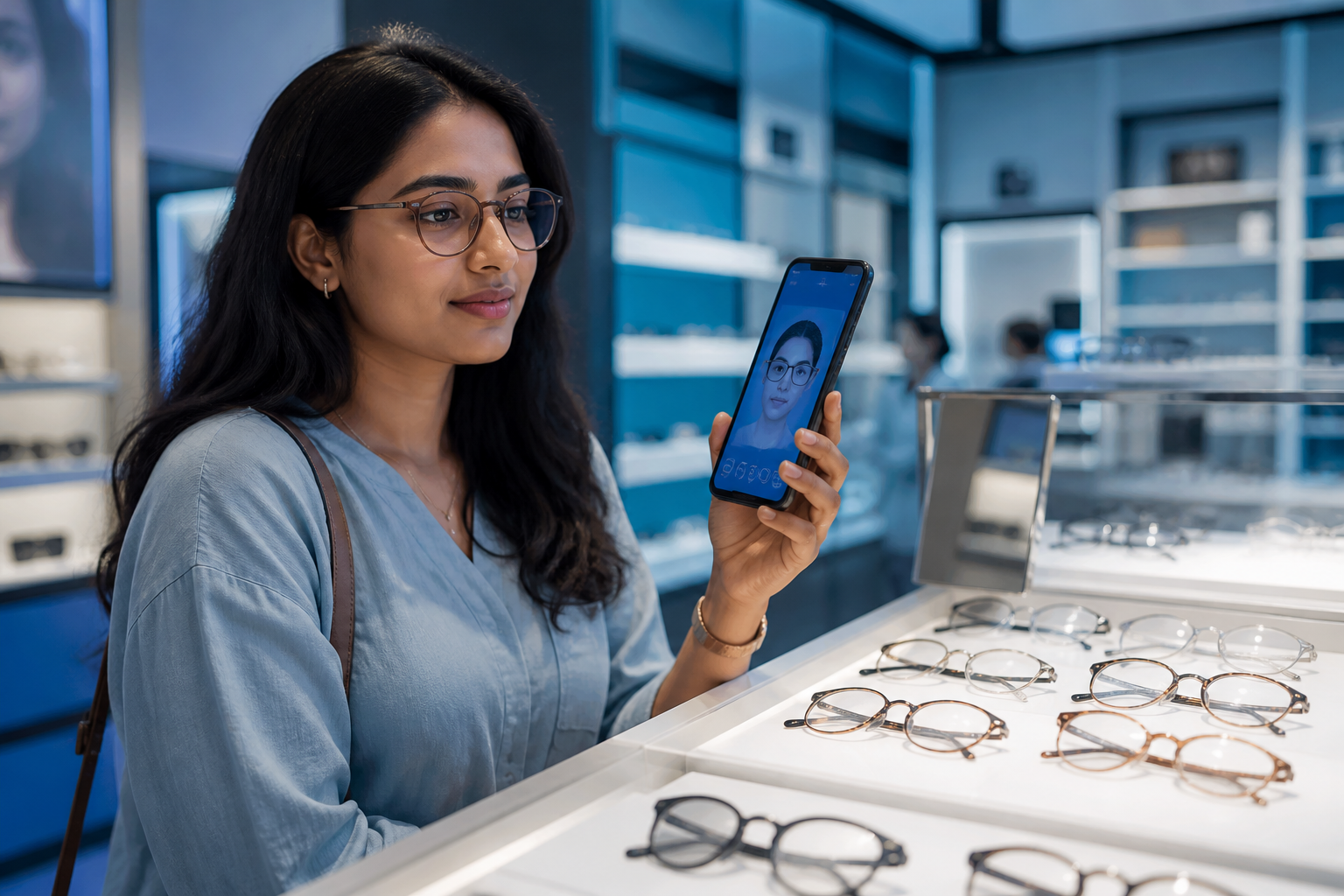Eyewear is a trust-heavy purchase, so the journey must reduce doubt before the customer pays.