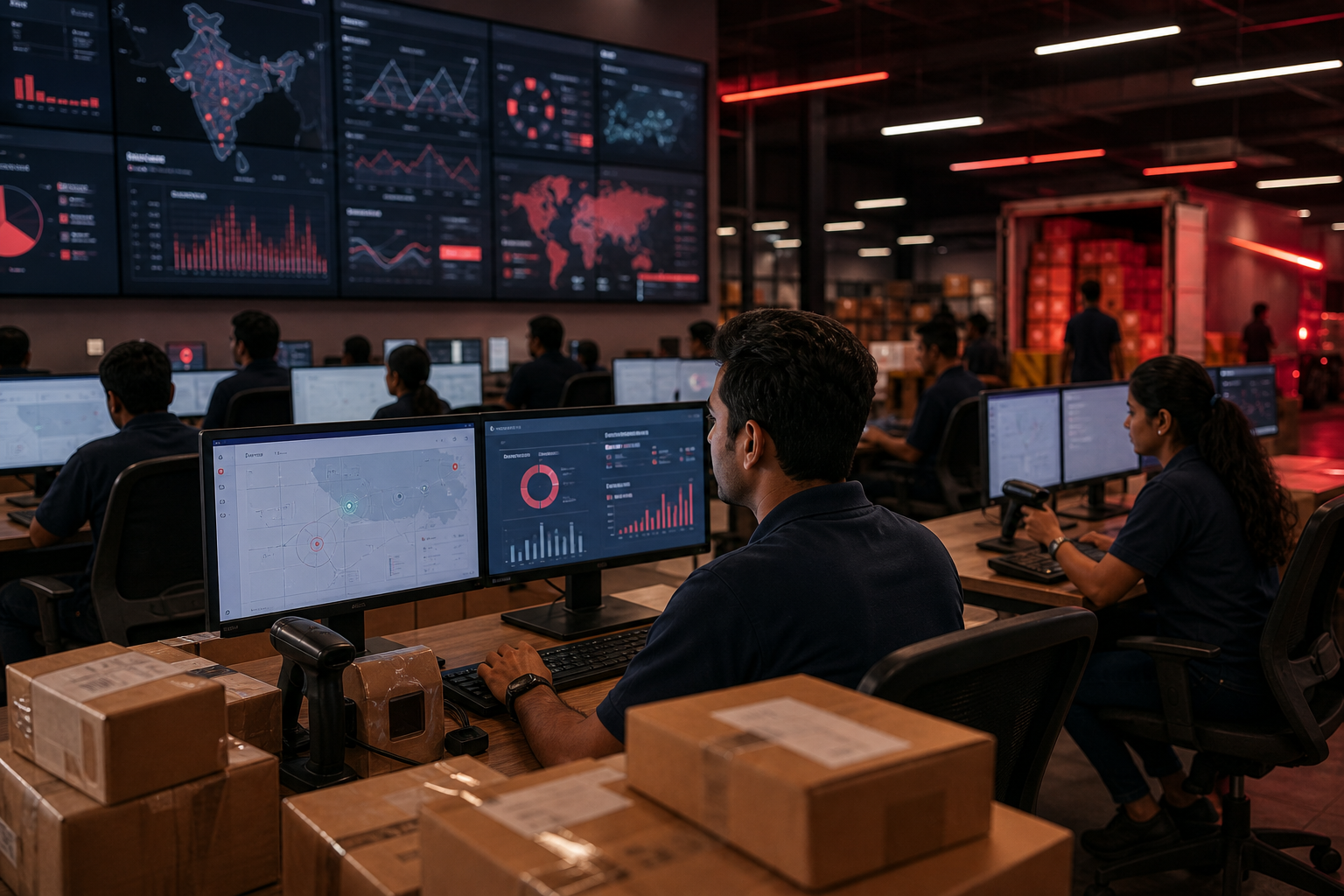 In logistics, the back office is where thousands of physical movements become controlled digital decisions.