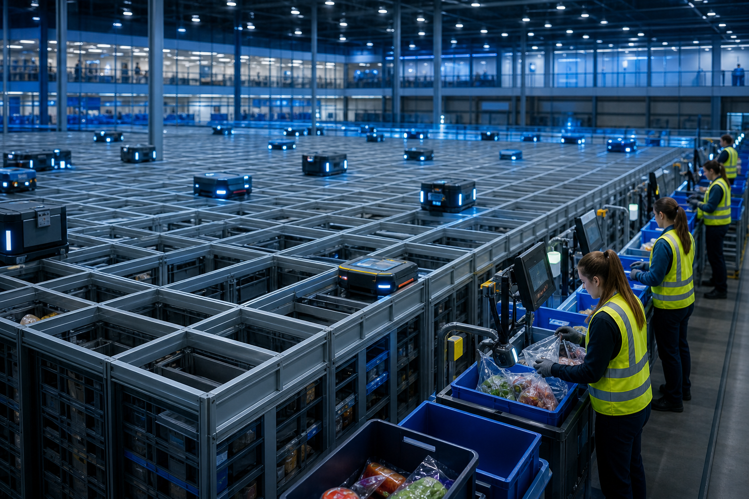 Ocado makes the AI business case visible because the value depends on both algorithms and physical fulfilment design.