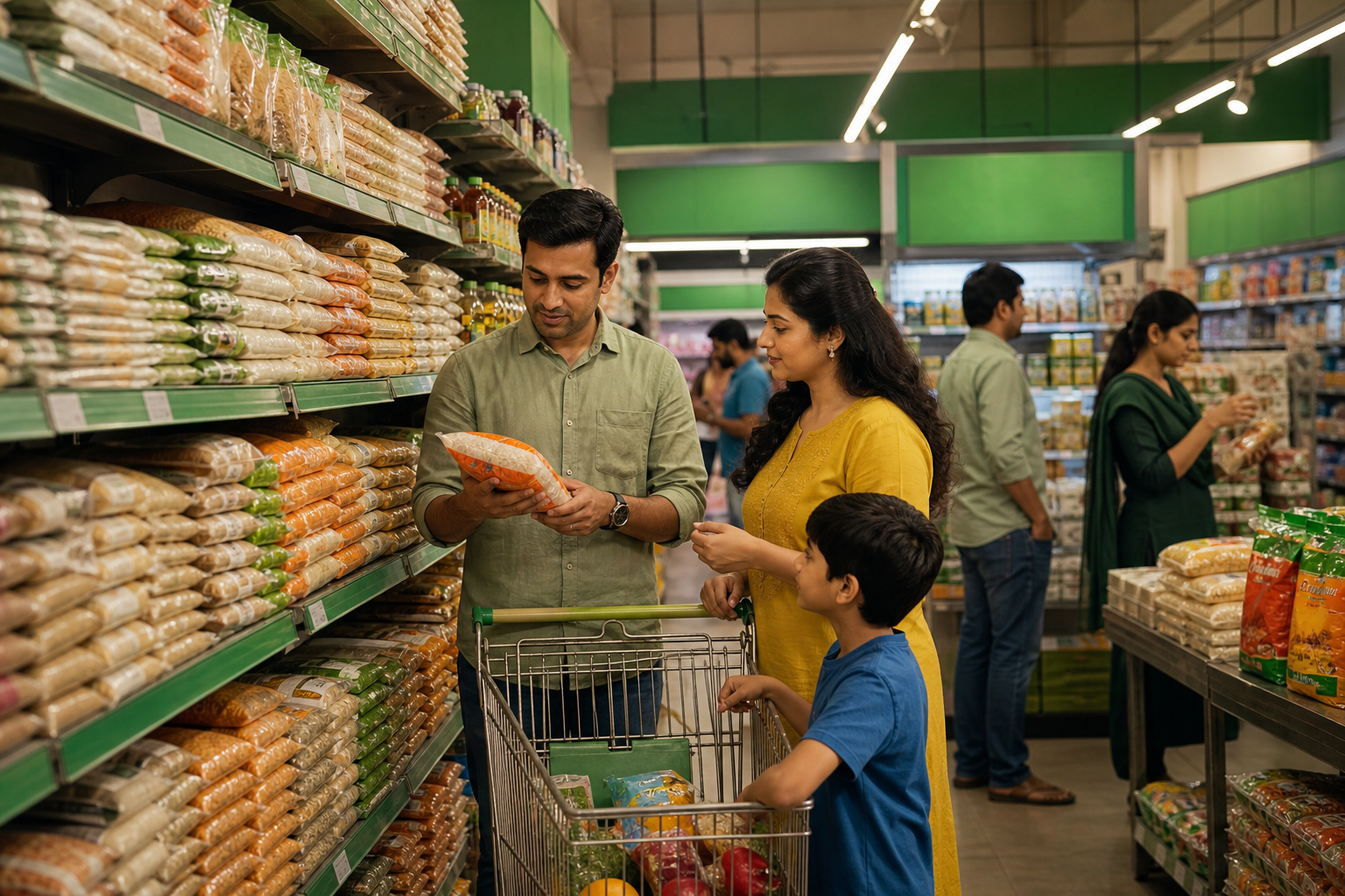 DMart’s advantage is easier to remember when you picture the price-sensitive aisle it competes in.