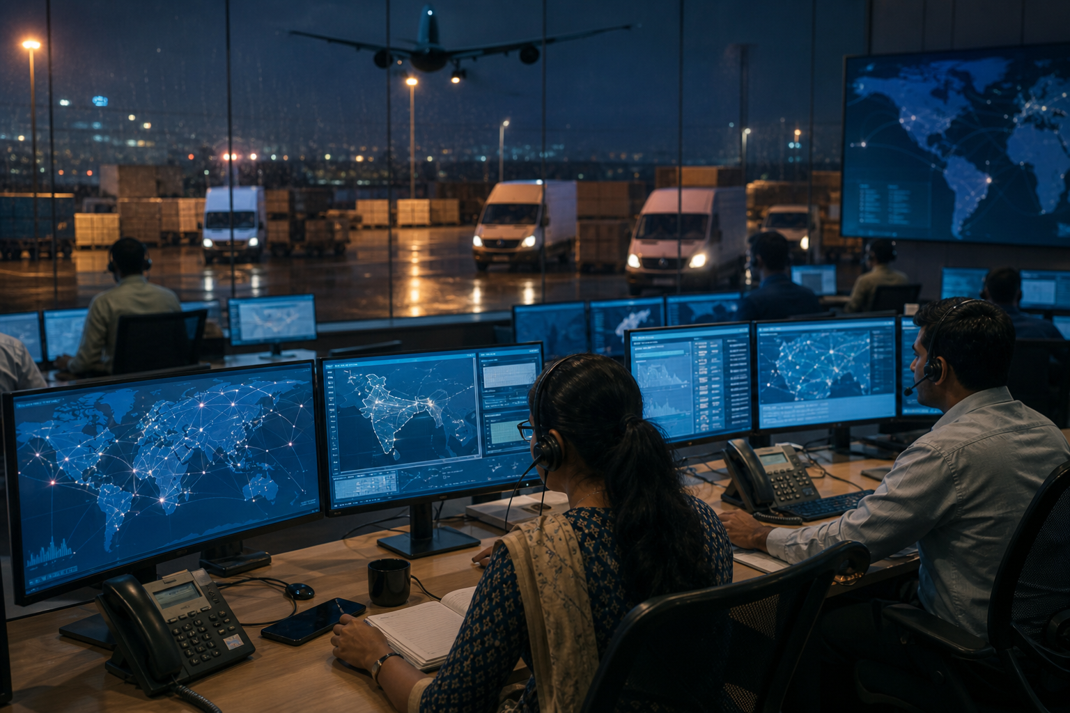 Time-definite logistics is a control-room business: the promise is made to the customer, but won in the network.